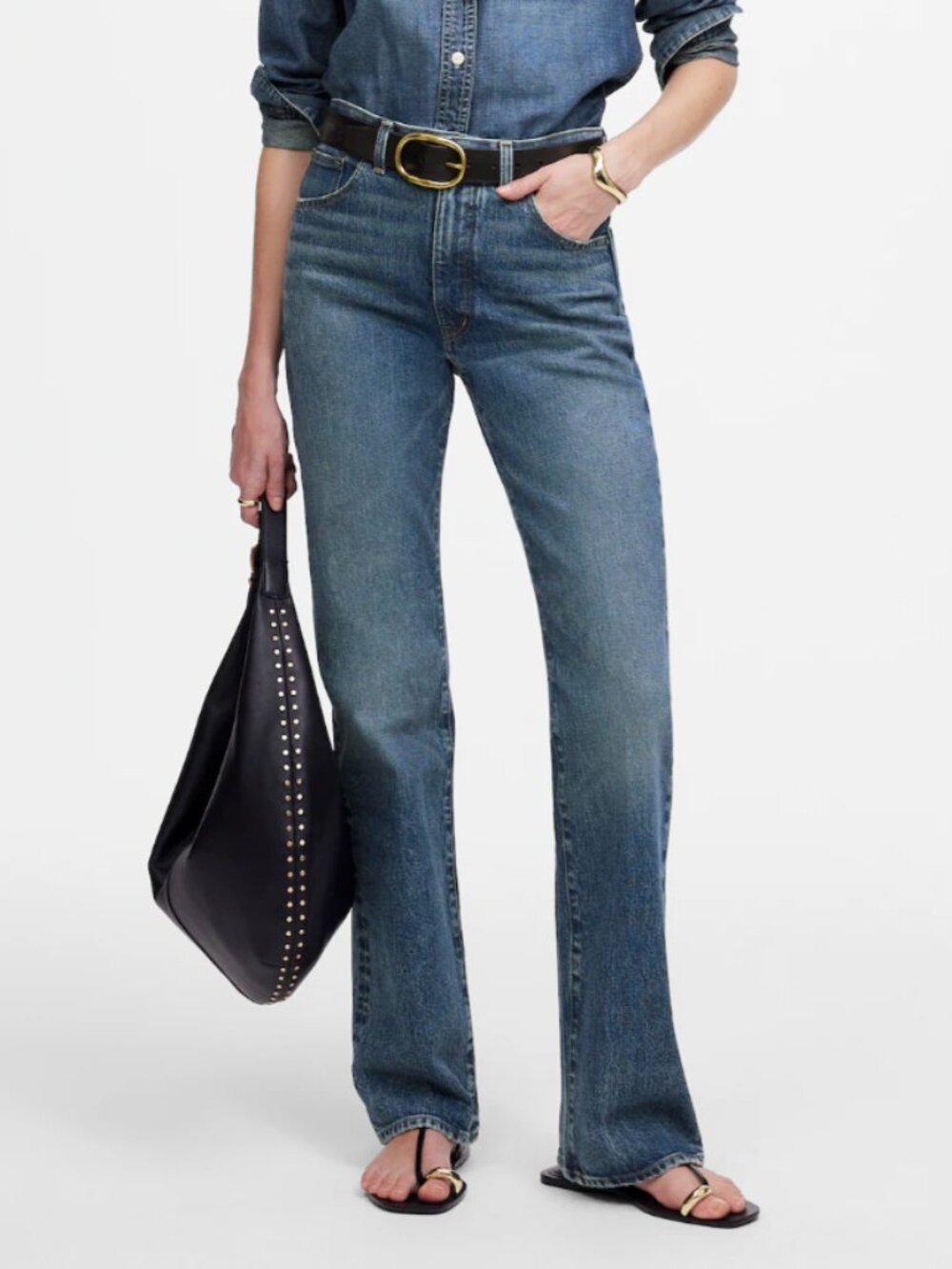 Madewell The Petite Relaxed Bootcut Jean, Concho Wash, 27P